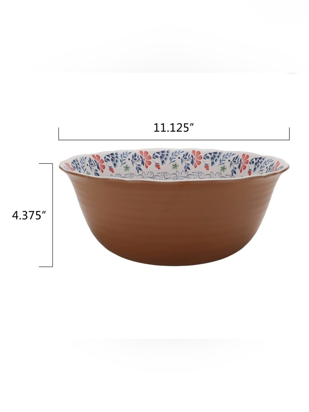 Pioneer Woman Hattie 7-Piece Bamboo Melamine Salad Bowl Set, Multicolor - Picture 3 of 10